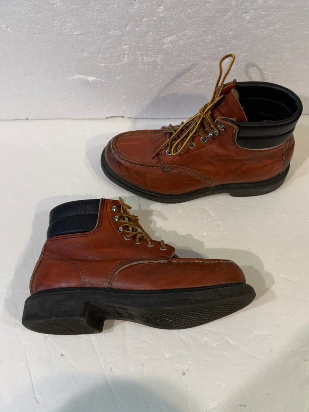 VTG 90s Red Wing 204 Leather SuperSole Moc Toe Work Boot Size 6.5 D Made in USA